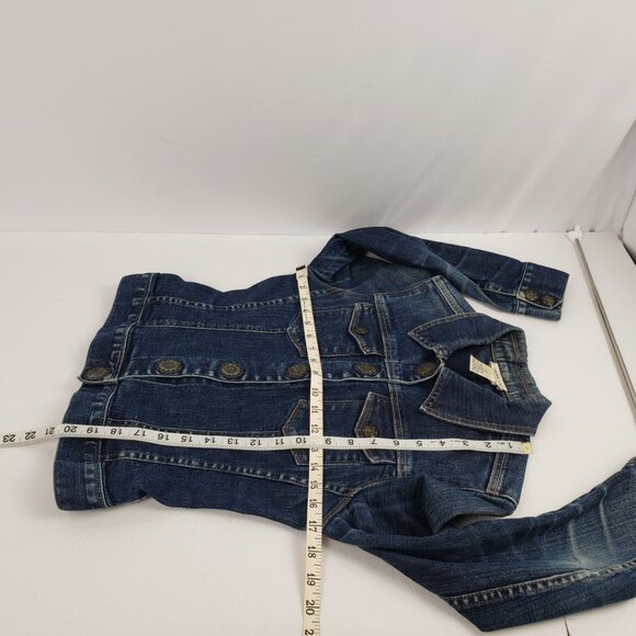 Harolds XS Blue Denim Jacket Vintage Jeans Fall Cotton Spandex Coat - Picture 14 of 16